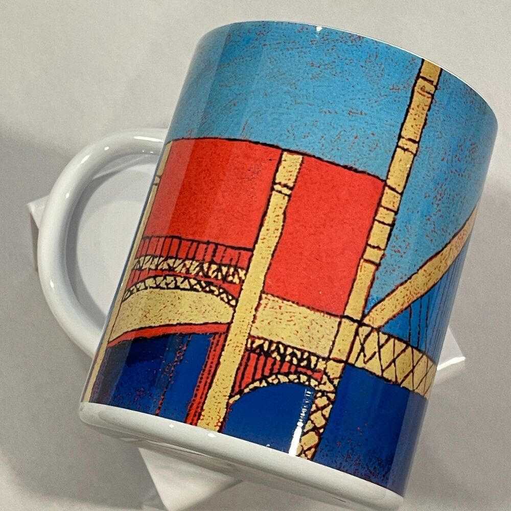~ Rare NEW San Francisco Louis Kahn Mug Golden Gate Bridge, Stainless NWT HTF